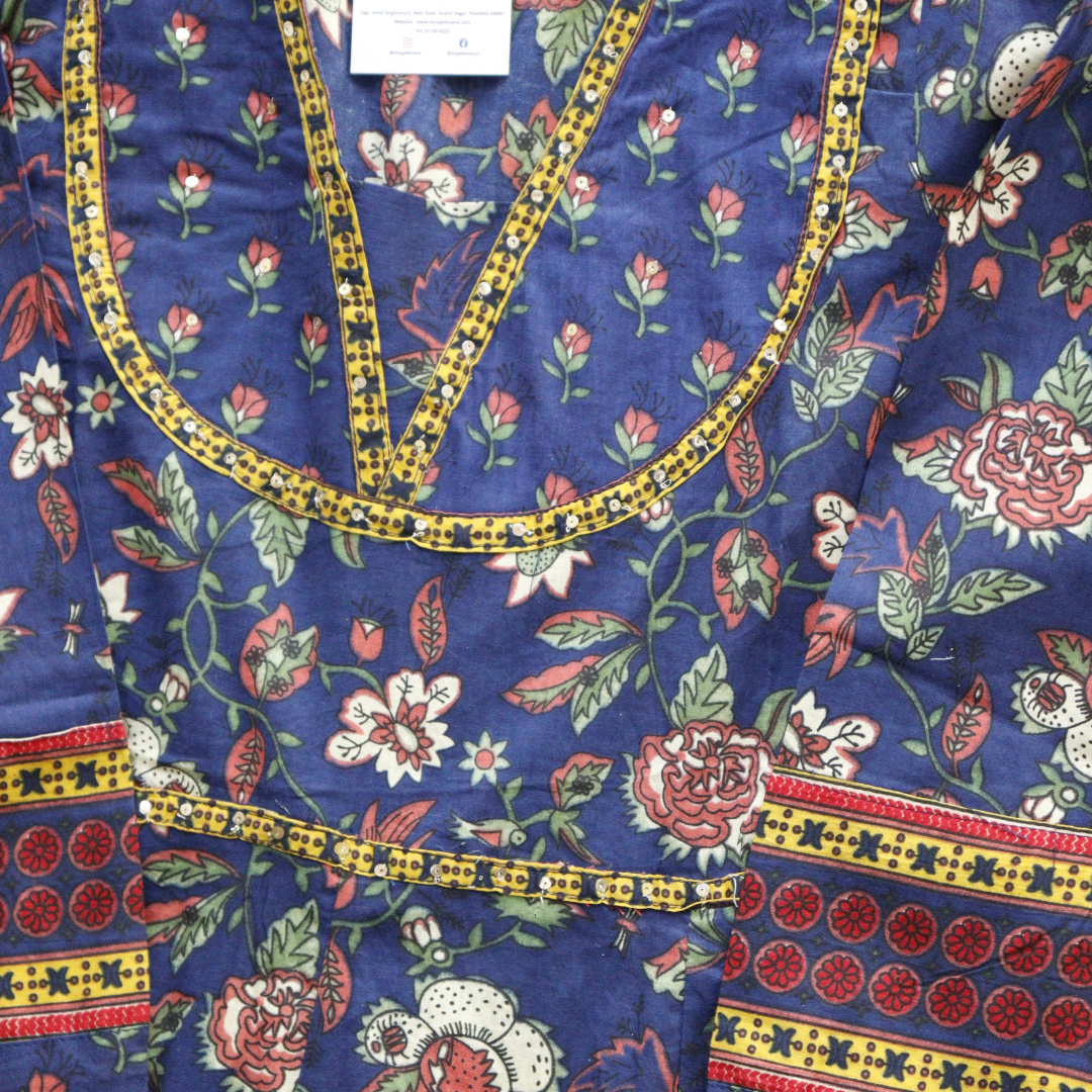 Long Frock Cotton Printed Suit Set