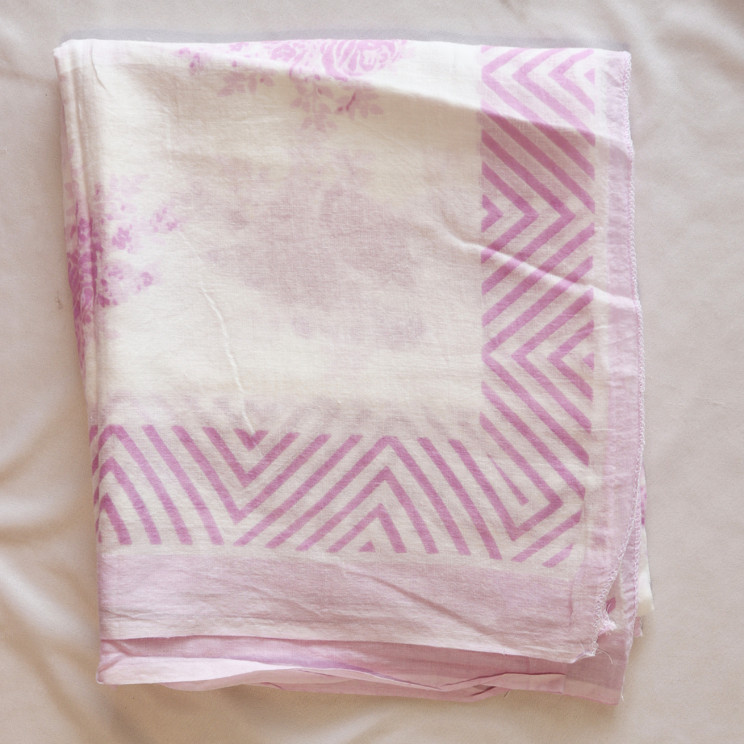 Lavender Leheriya Cotton Suit Set