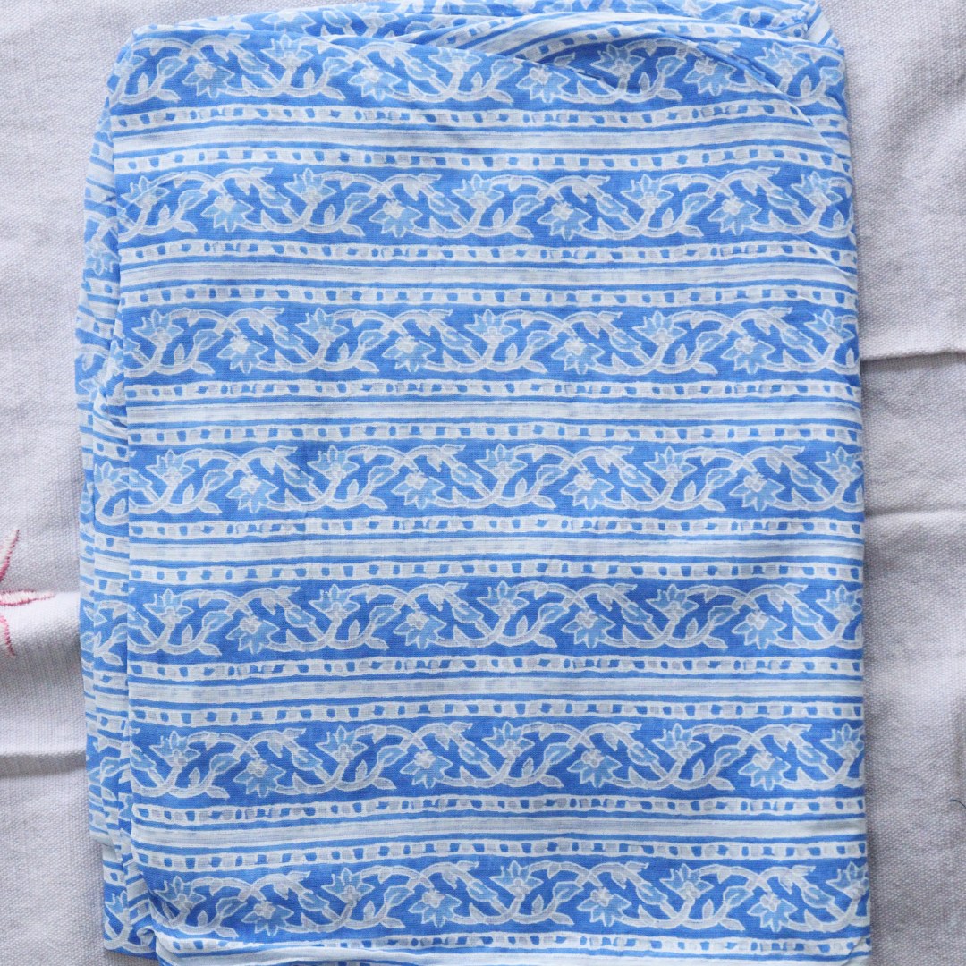 Blue Printed Suit Set