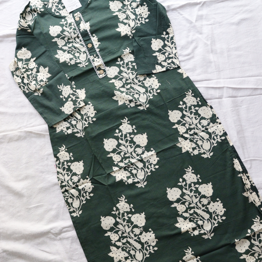 Pure Cotton Printed Kurti