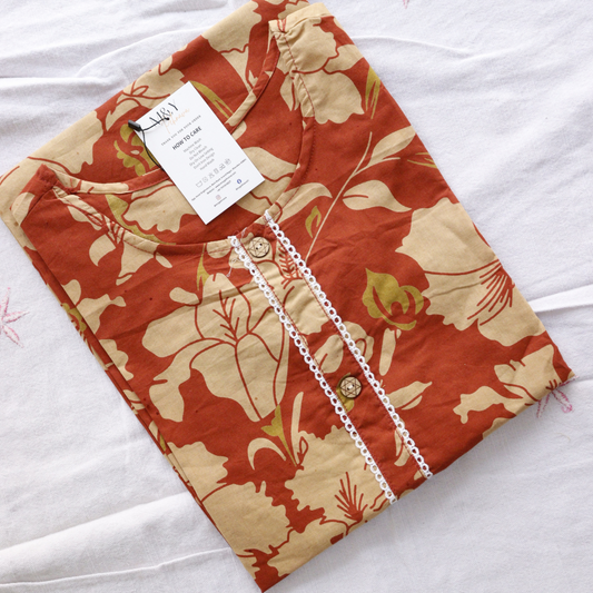 Pure Cotton Printed Kurti