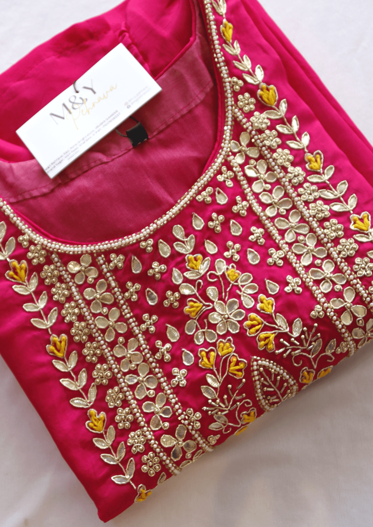 Pure Crepe Handwork Kurti - M&Y Pehnava
