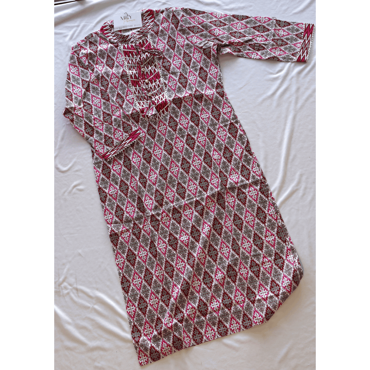 Hand Block Cotton Printed Suit Set - M&Y Pehnava
