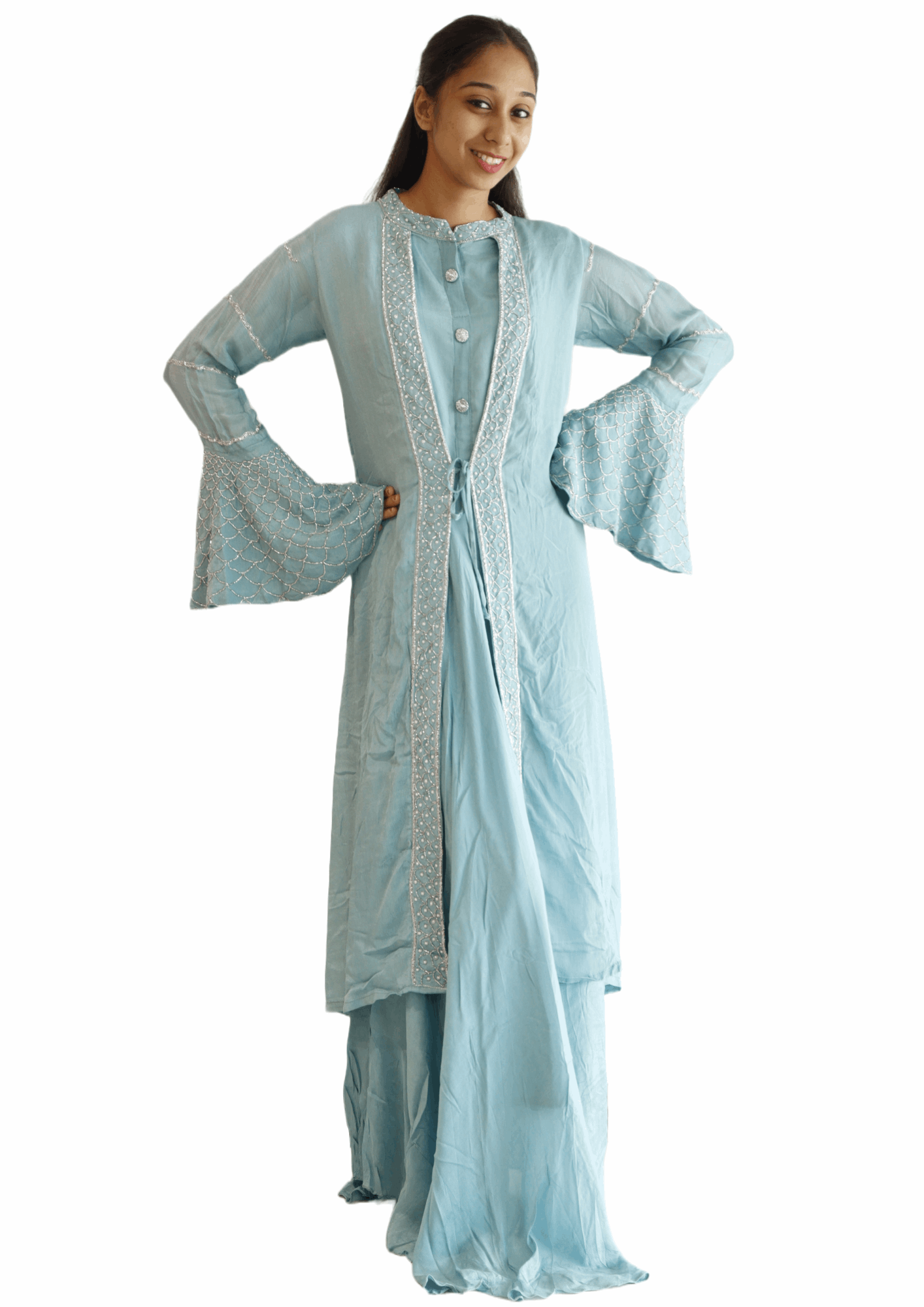Heavy Work Pure Crepe Gown - M&Y Pehnava