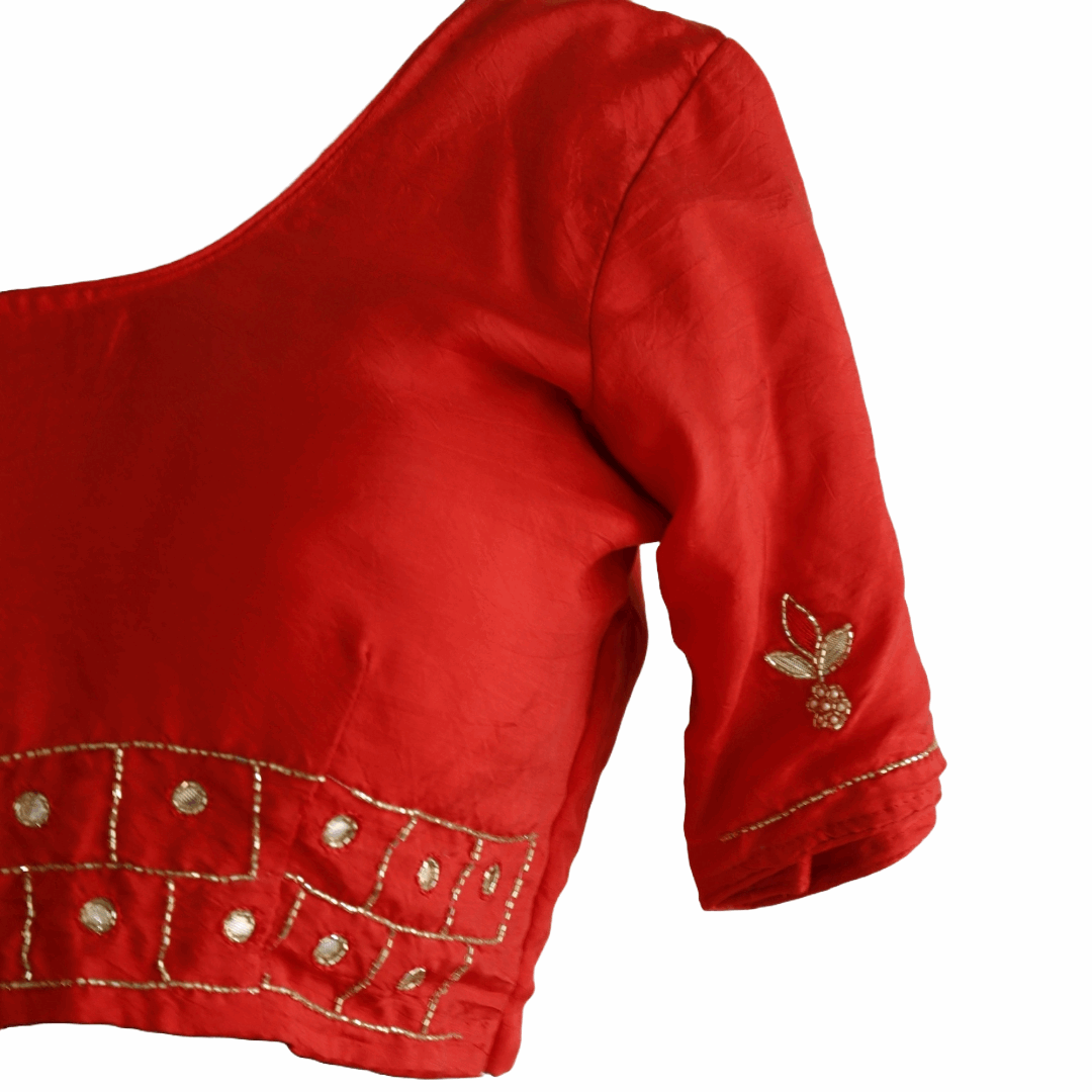 Red Zardosi Hand Work Lehenga Set - M&Y Pehnava