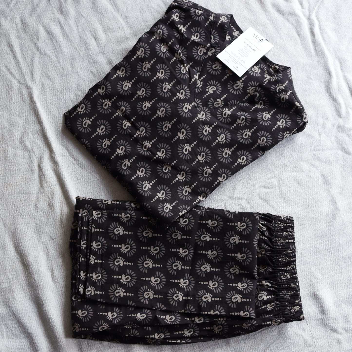 Black Cotton Coord Set