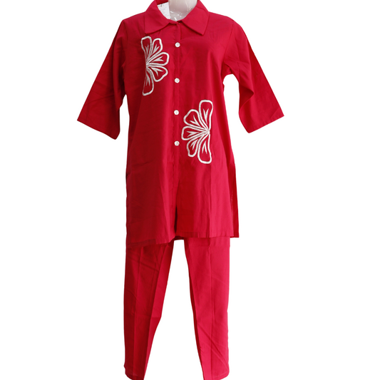 Thread Work Hot Pink Co-Ord Set for Festivals – Buy Online | M&Y Pehnava