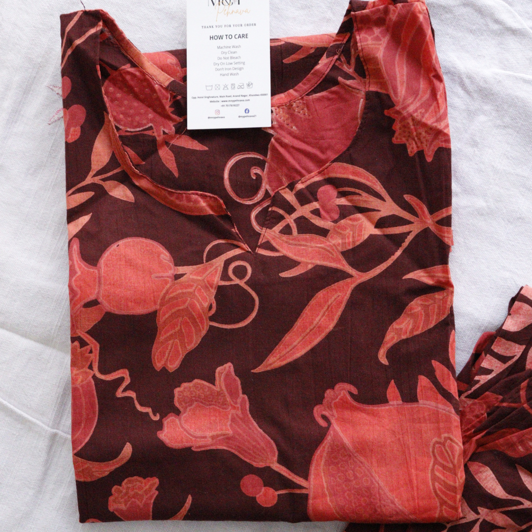 Pomegranate Printed Co-Ord Set