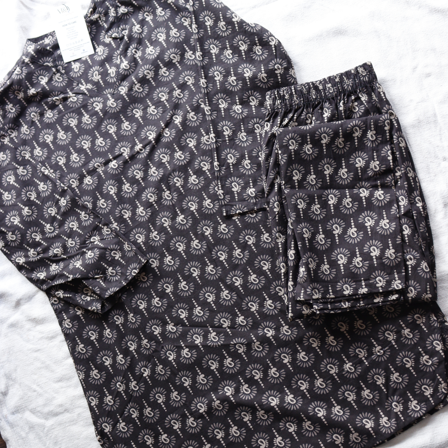 Black Cotton Coord Set