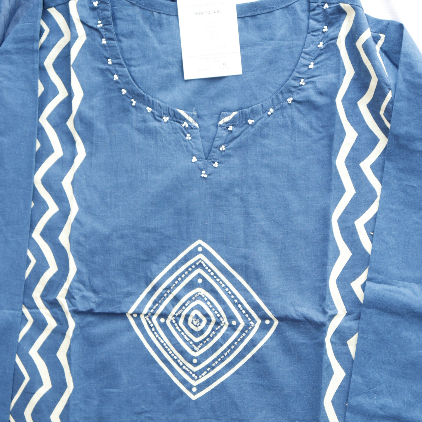 Blue Beads Work Suit Set