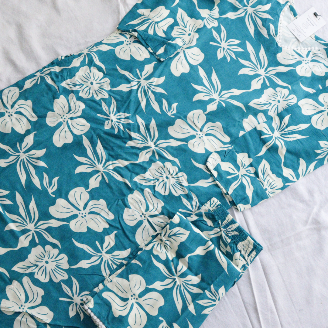 Turquoise Green Printed Co-Ord Set