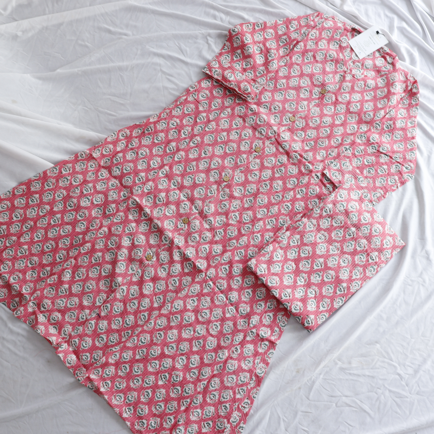 Pink Kantha Work Co-Ord Set