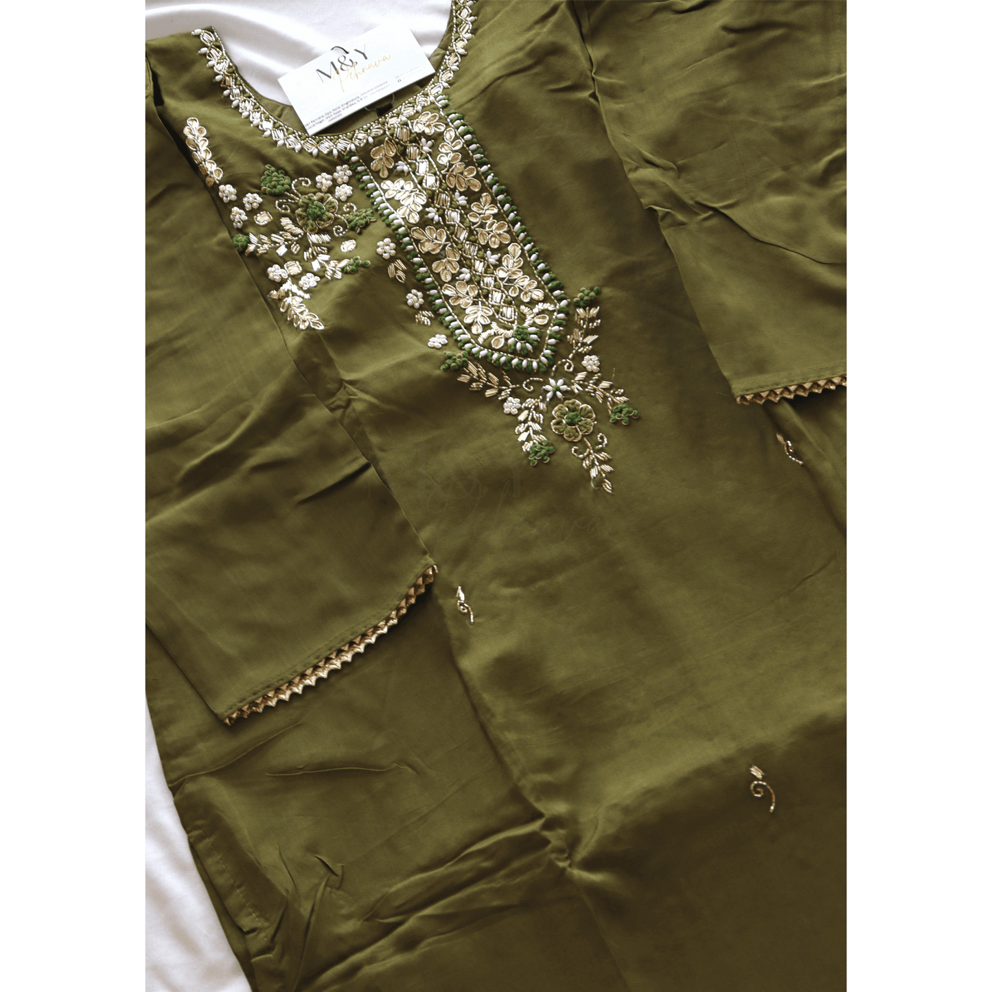 Olive Beads Work Suit Set