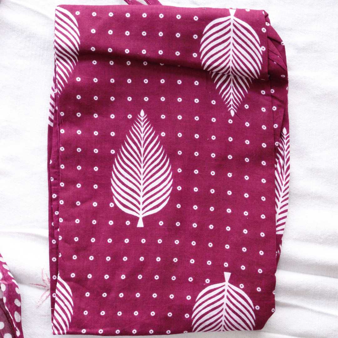 Indigo Frock Style Cotton Suit Set