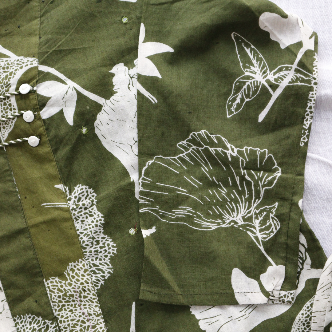 Olive Green Printed Co-Ord Set