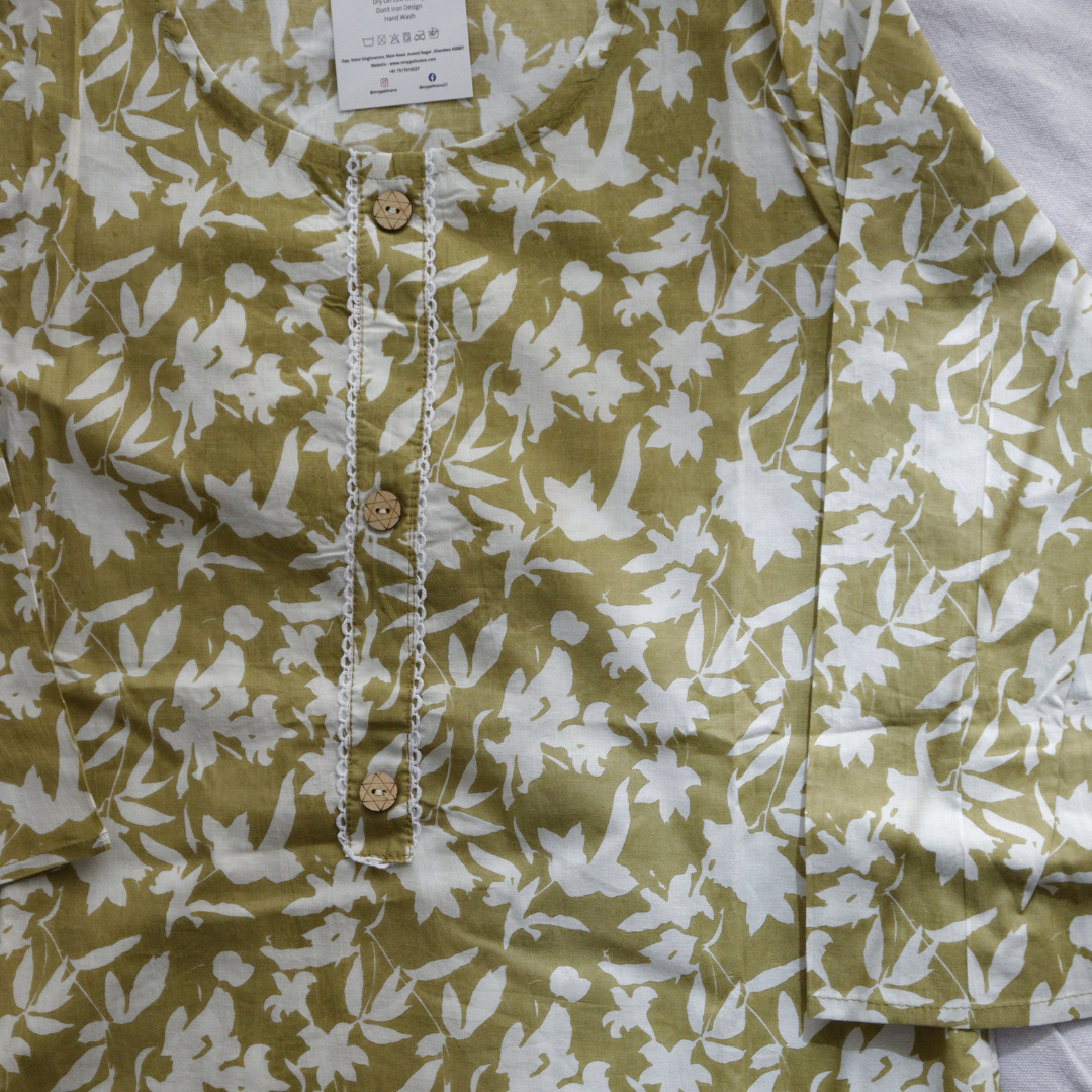 Pure Cotton Printed Kurti