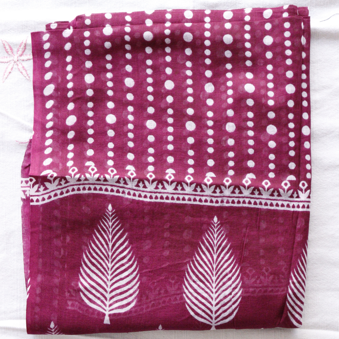 Indigo Frock Style Cotton Suit Set