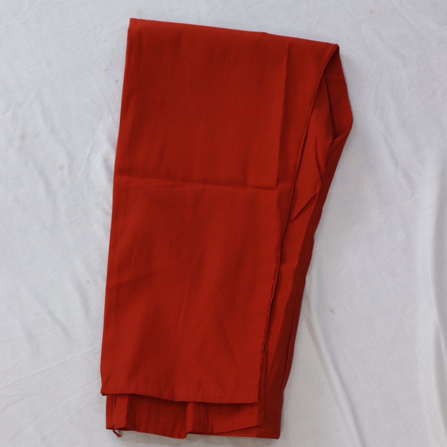 Mul Chanderi fabric rust suit with glass embellishments