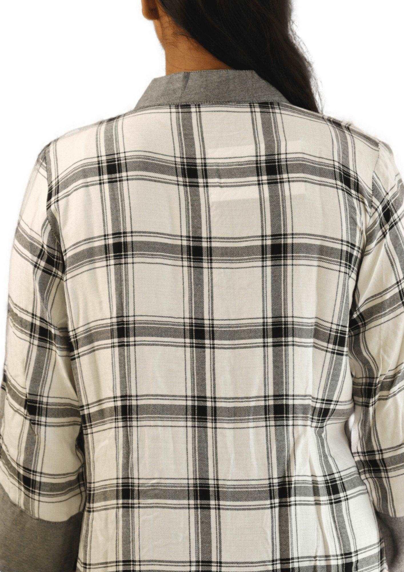 Checkered Cotton Long Kurti - M&Y Pehnava