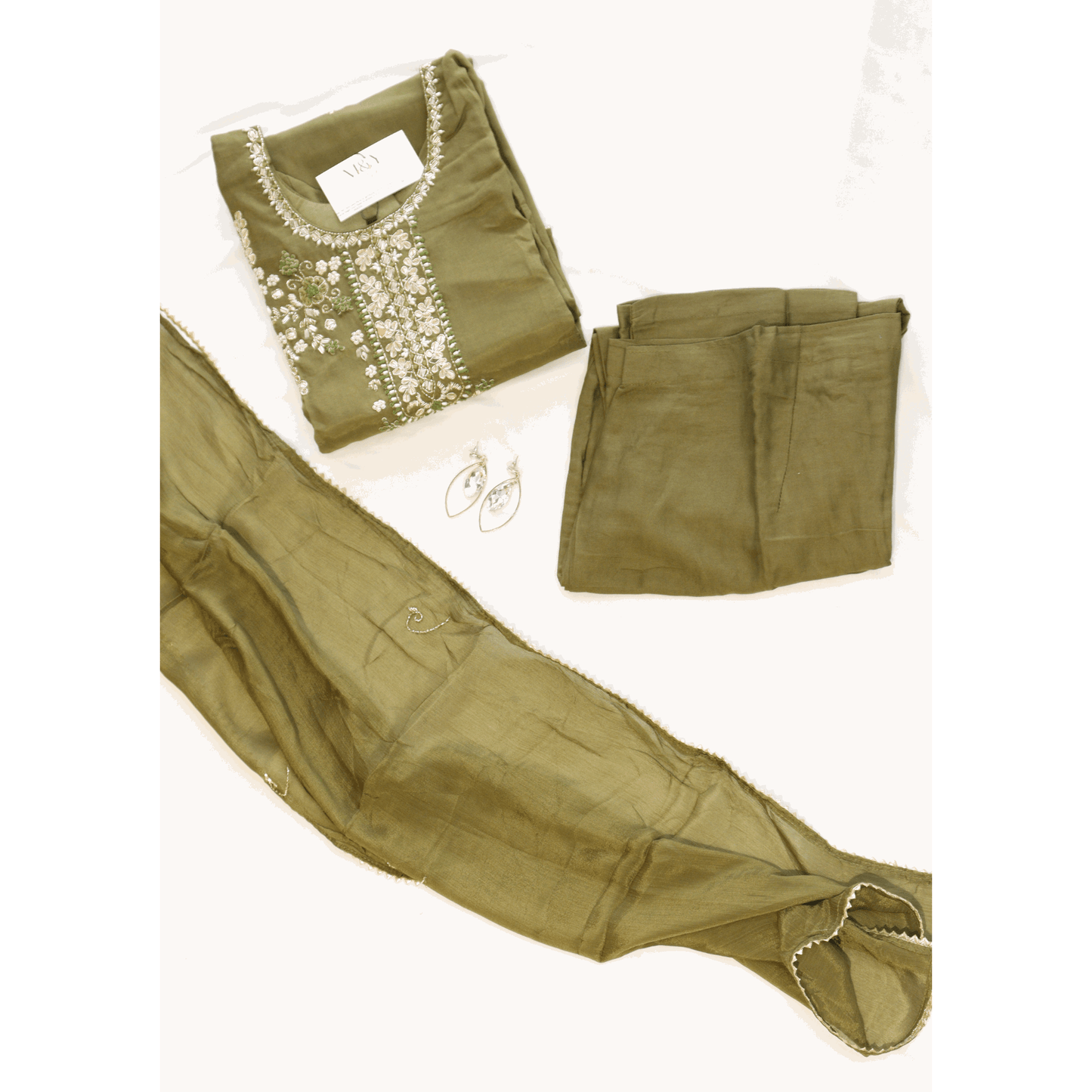 Olive Beads Work Suit Set