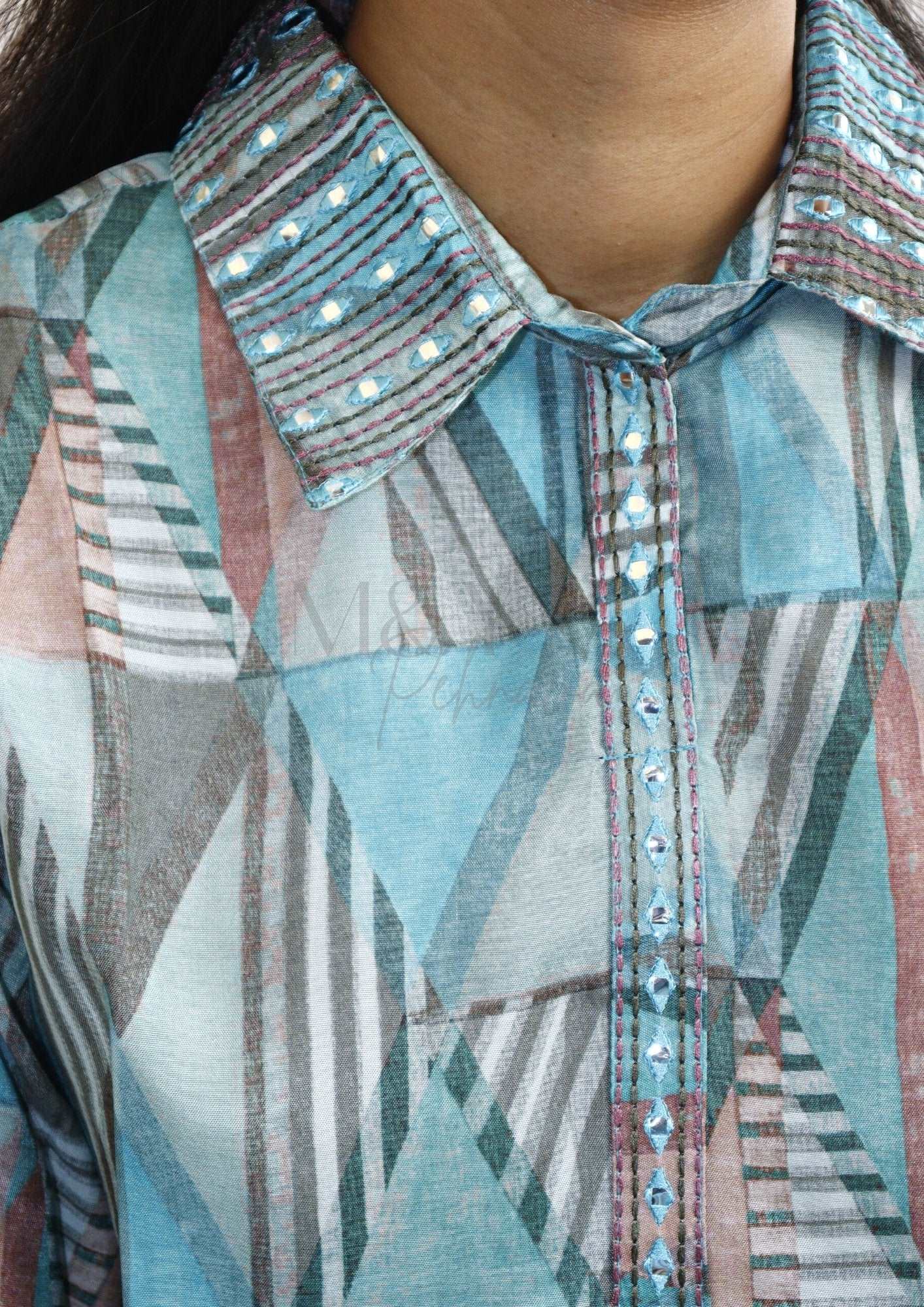 Printed Muslin Co-Ord Set - M&Y Pehnava