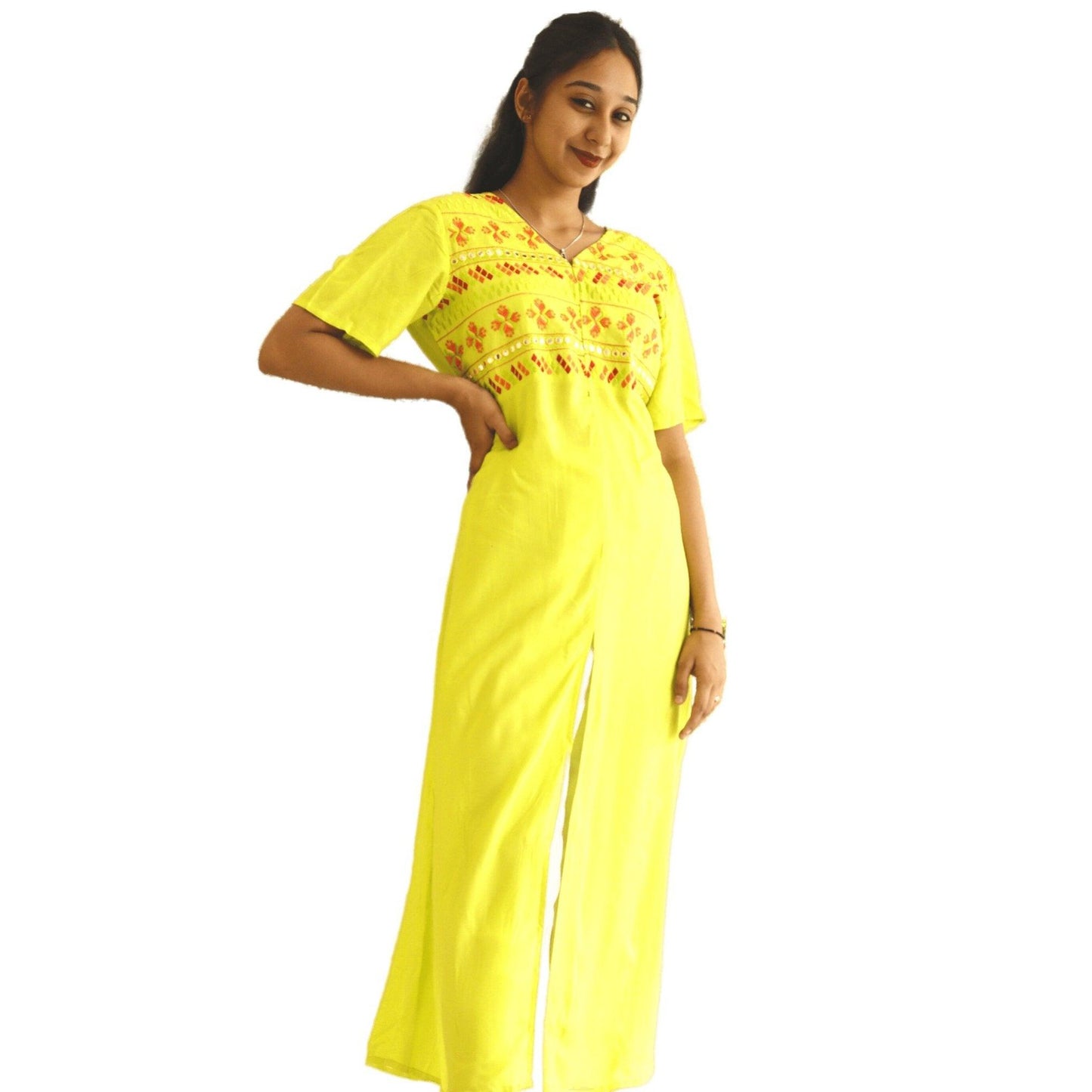 Cotton Embroidered Kurti - M&Y Pehnava