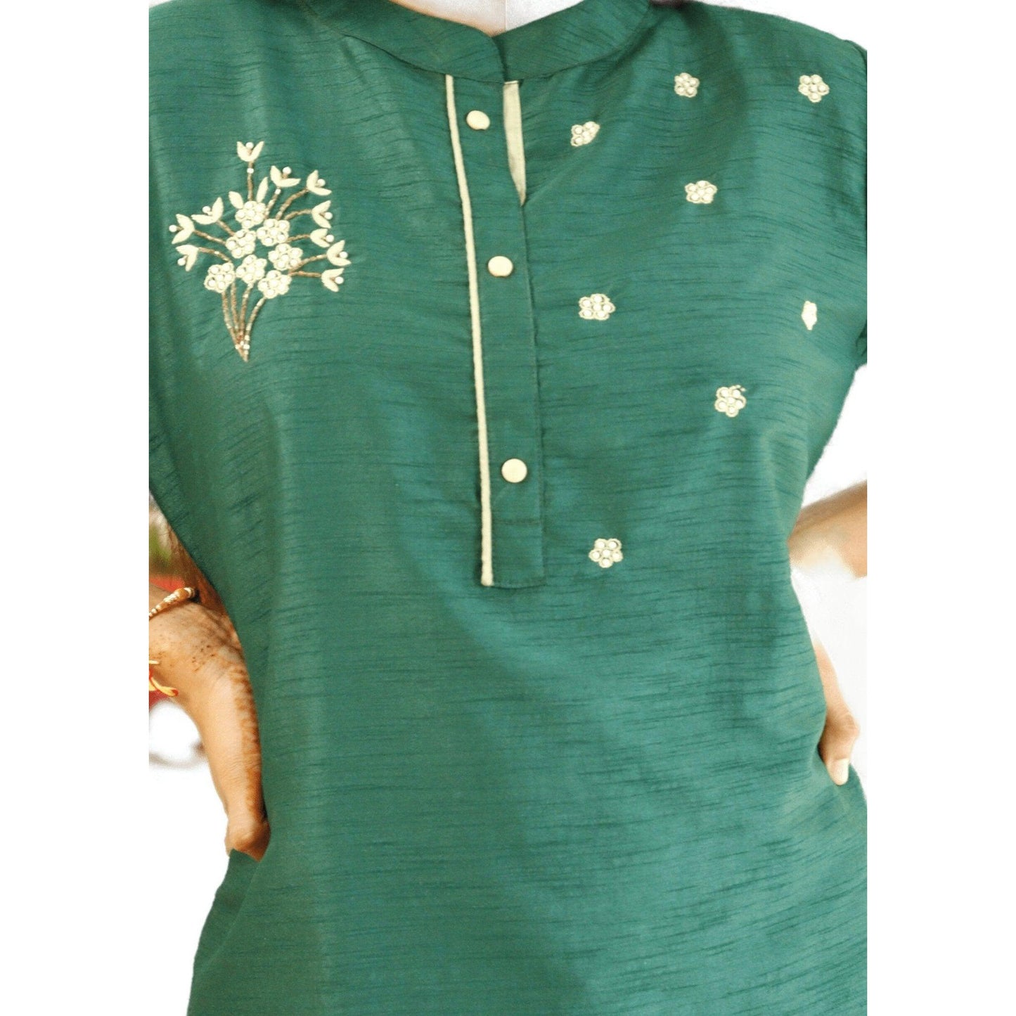 Tussar Silk Straight Kurti - M&Y Pehnava