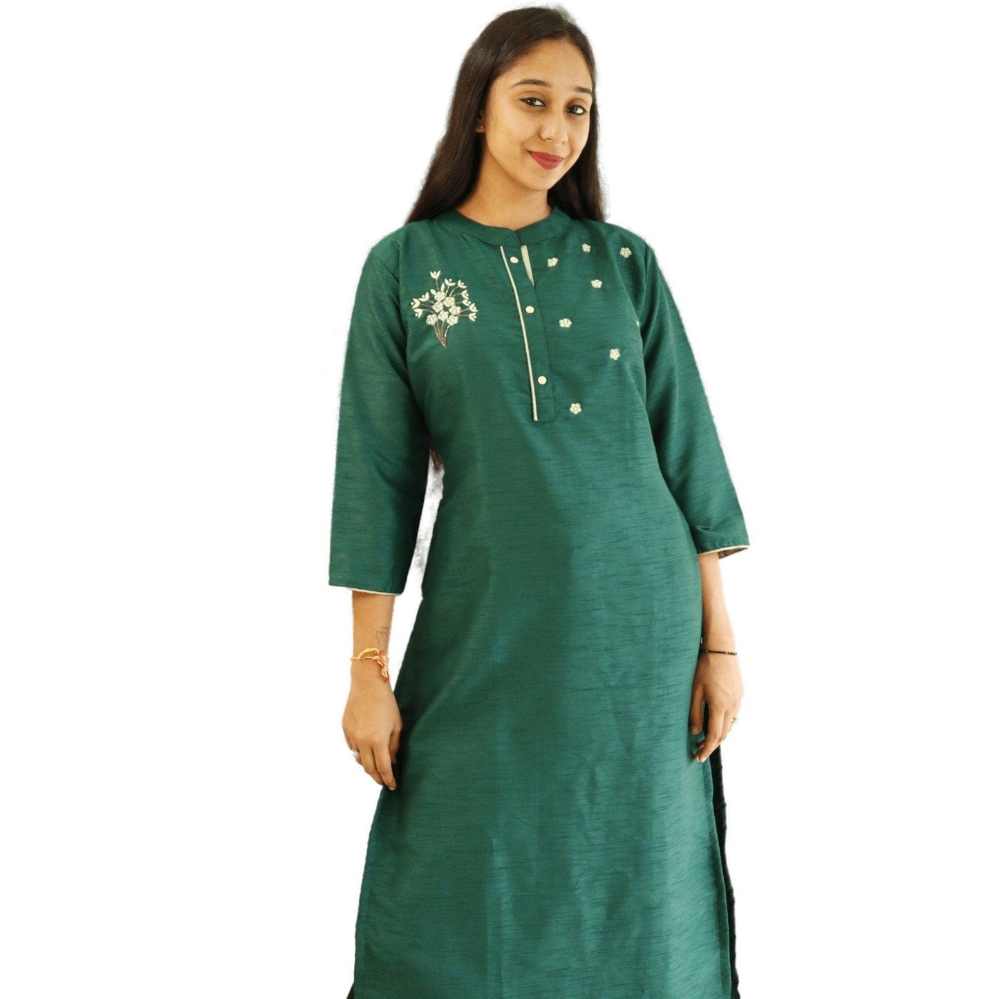 Tussar Silk Straight Kurti - M&Y Pehnava