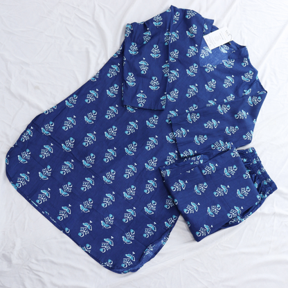 Blue Cotton Co-Ord Set