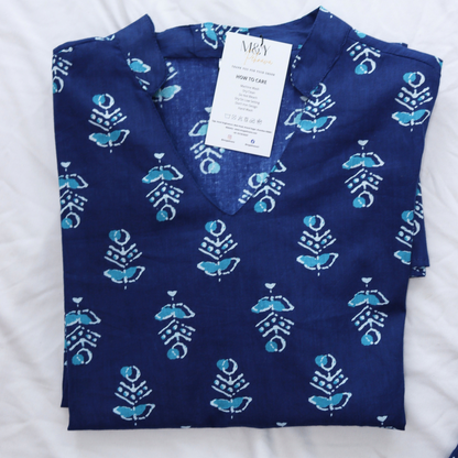 Blue Cotton Co-Ord Set