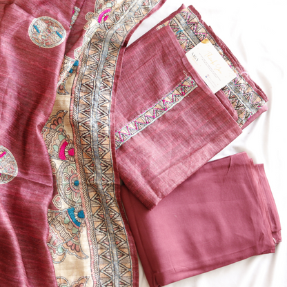 Kantha Work Unstitched Hand Embroidered Suit Set