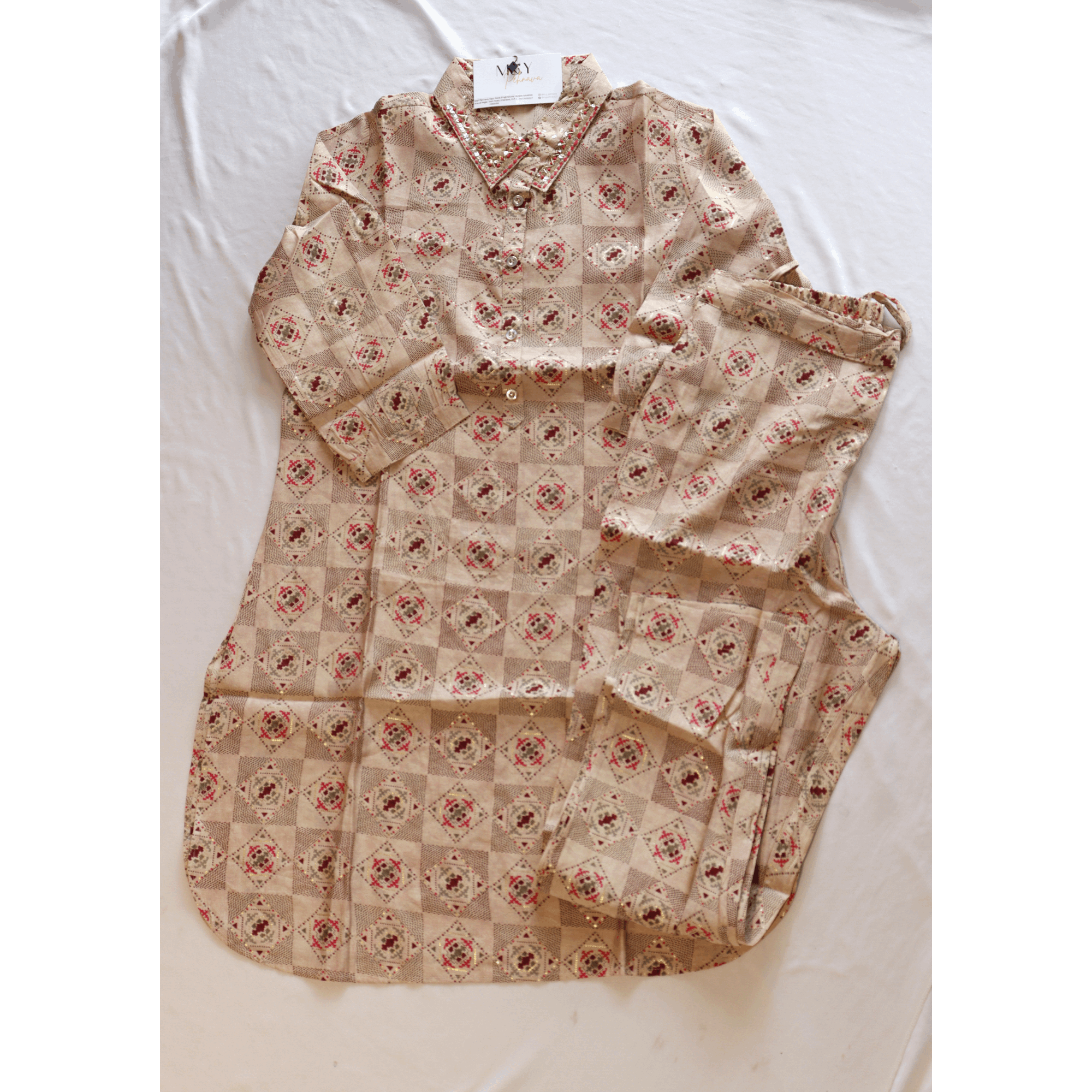 Muslin Printed Co-Ord Set - M&Y Pehnava