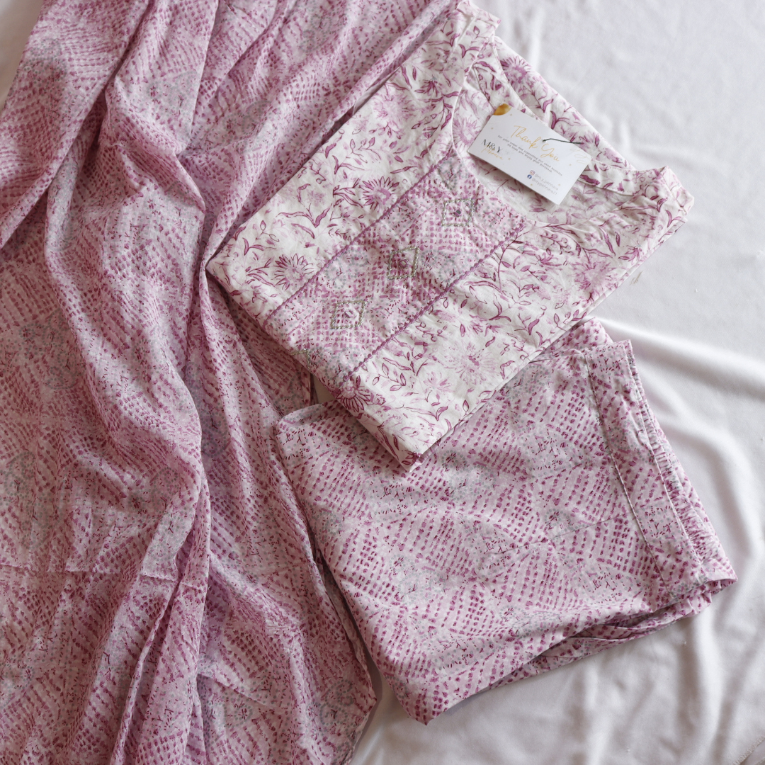 Lilac Cotton Suit Set