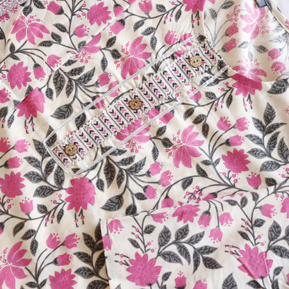 Floral Print Cotton Suit Set