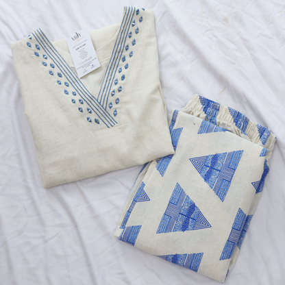 Jute Cotton Printed Co-Ord Set