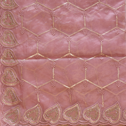 Organza Embroidered With Sequence Work Saree