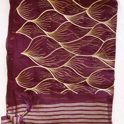 Fancy Embroidered Swarovski Work Saree