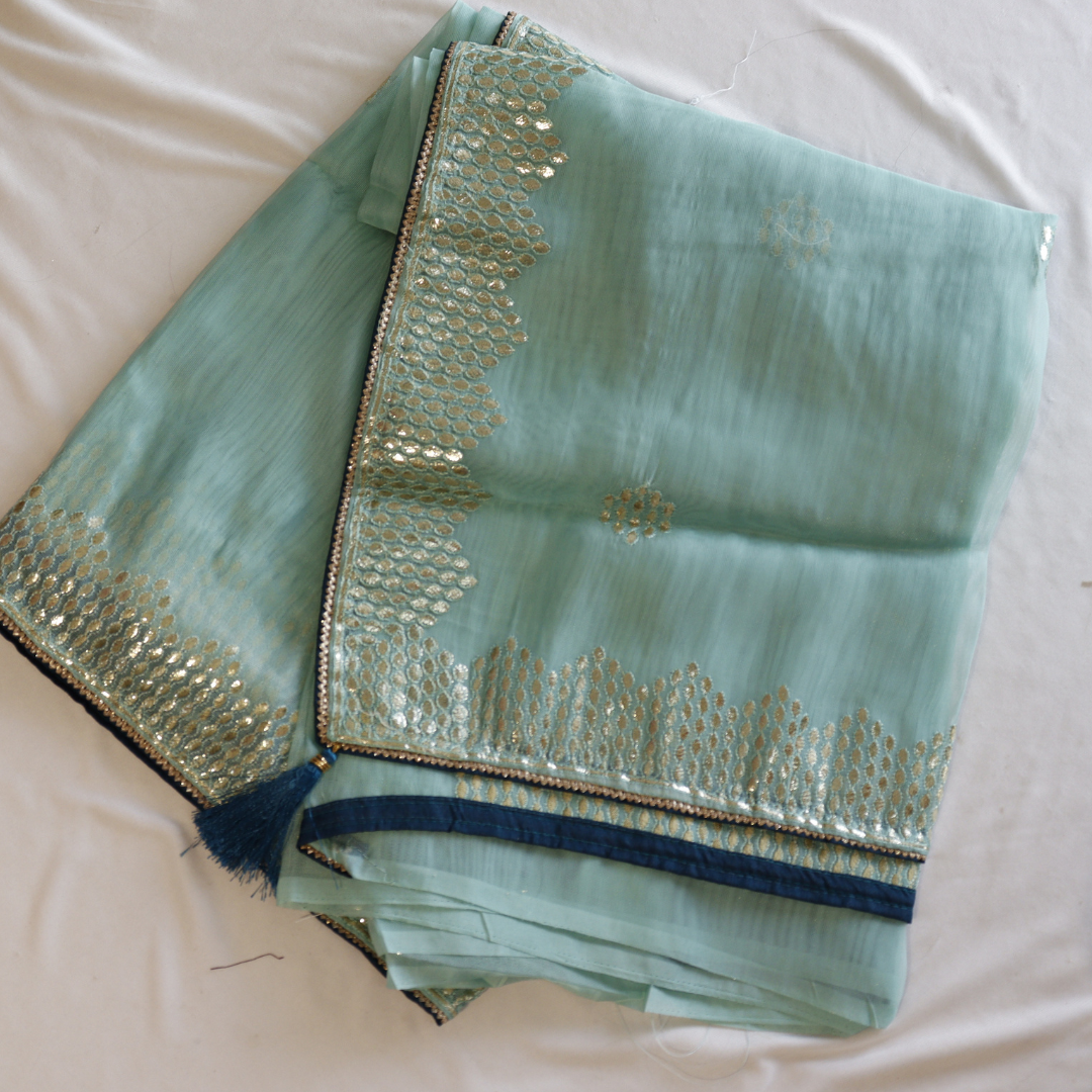 Net Embroidered Fancy Saree