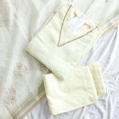 Pure Chanderi Cotton Suit Set
