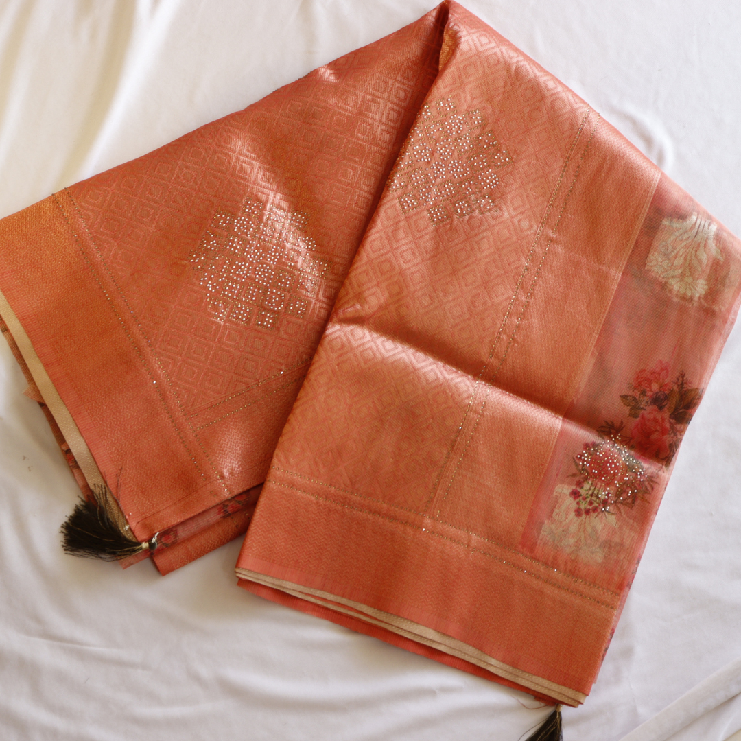 Swarovski Work Banarasi Saree