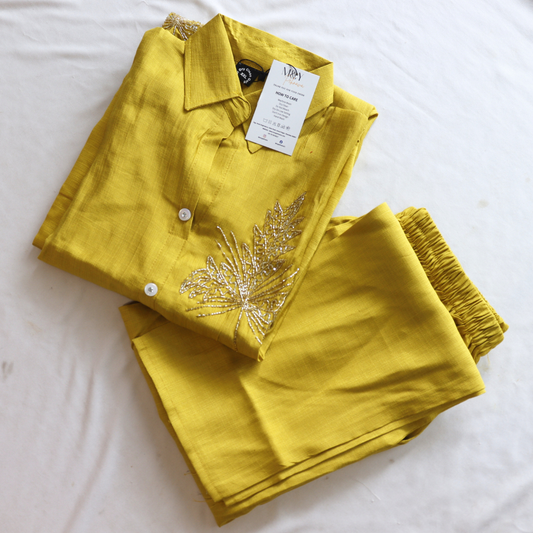 Mustard Party Wear Co-Ord Set