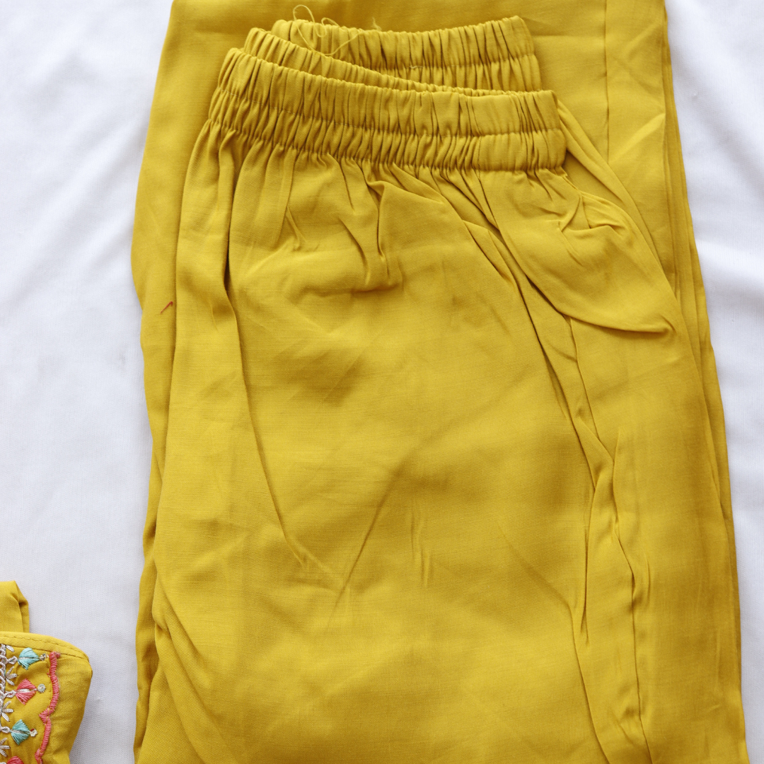 Mustard Heavy Party Wear Suit Set