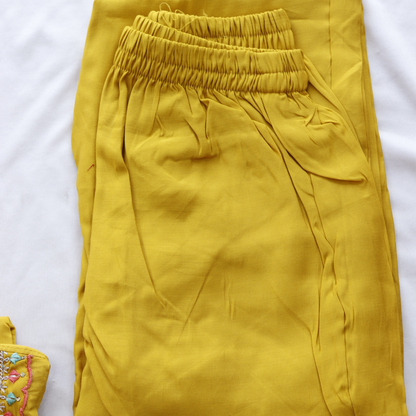 Mustard Heavy Party Wear Suit Set