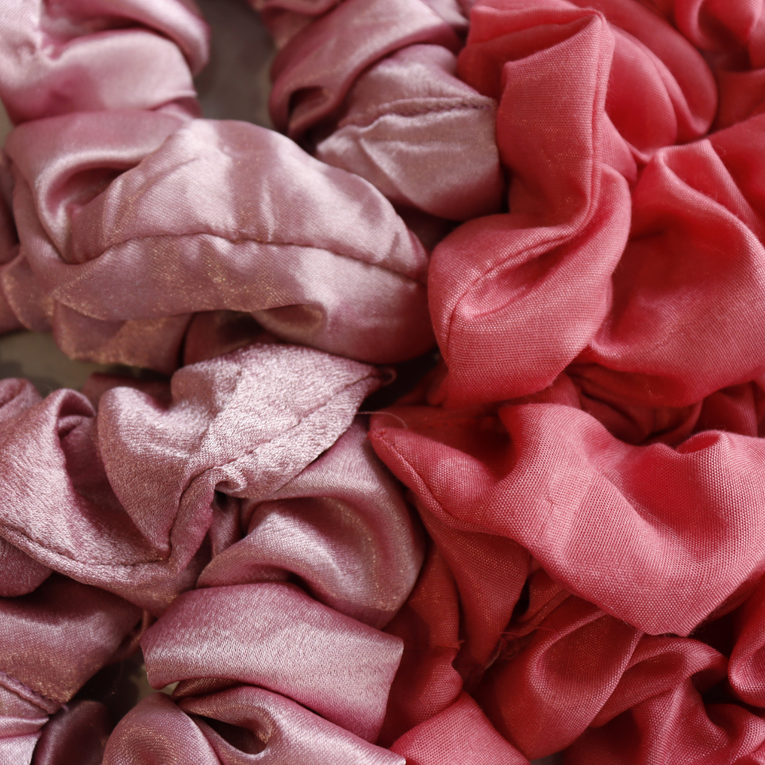 Shades Of Pink - Set Of 6 Large Scrunchies