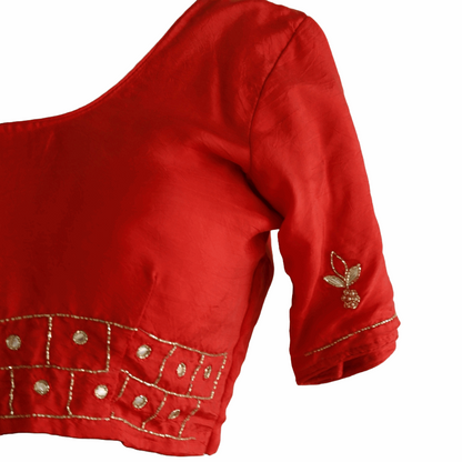 Red Zardosi Hand Work Lehenga Set - M&Y Pehnava