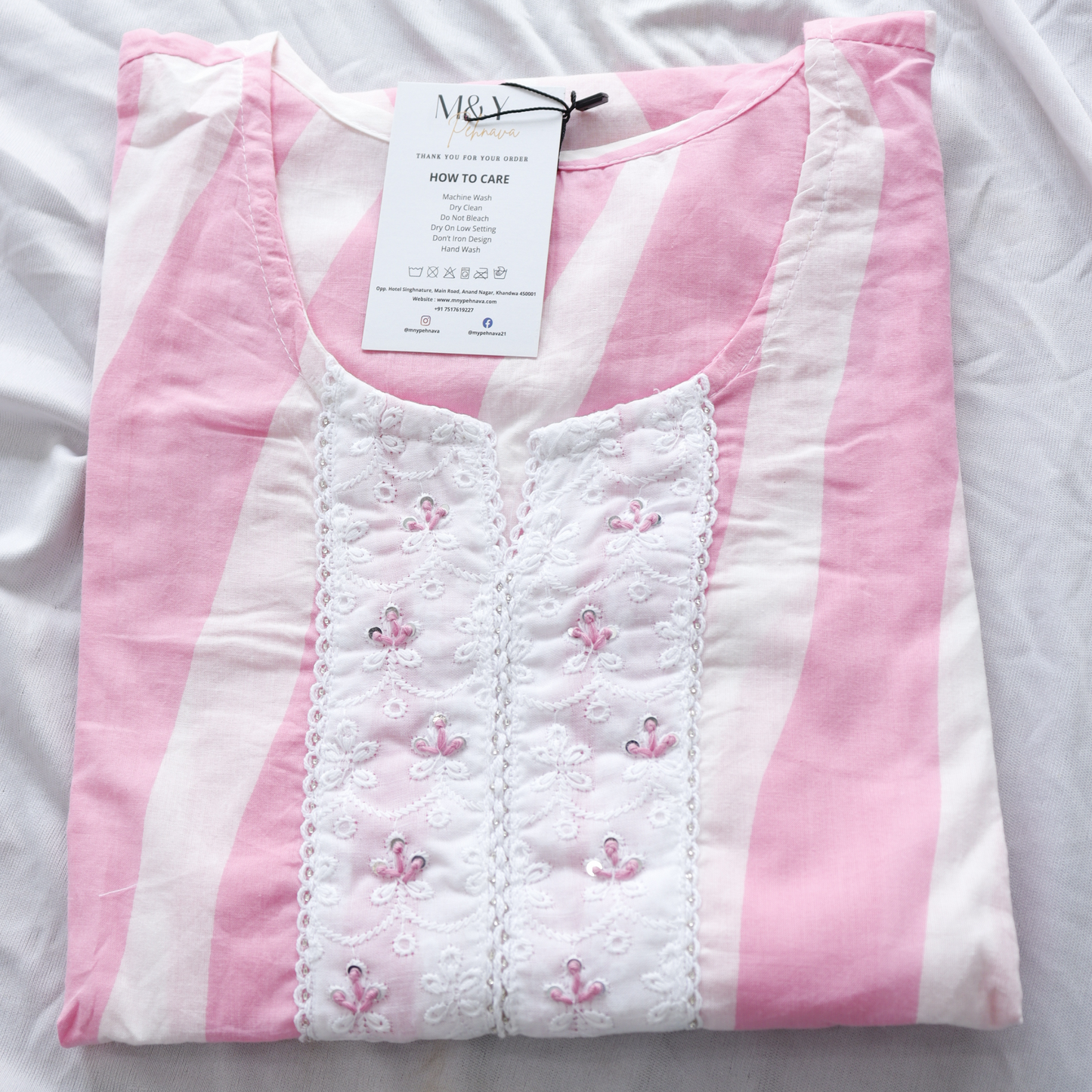 Baby Pink Pure Cotton Suit Set