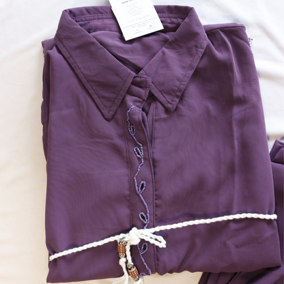 Mauve Heavy Beads Work Co-Ord Set