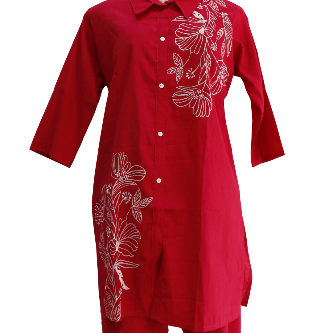 Women’s Silk Thread Work Hot Pink Co-Ord Set for Festivals – Buy Online | M&Y Pehnava