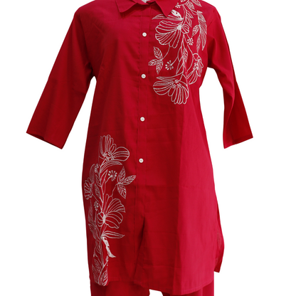 Women’s Silk Thread Work Hot Pink Co-Ord Set for Festivals – Buy Online | M&Y Pehnava