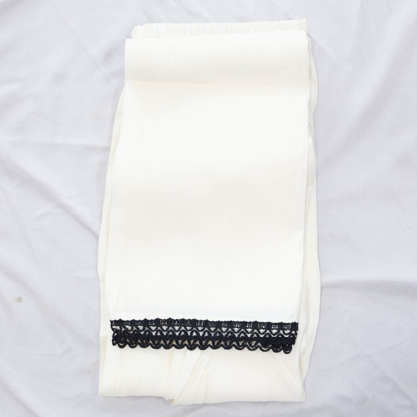 White & Black Hand Embroidered Suit Set